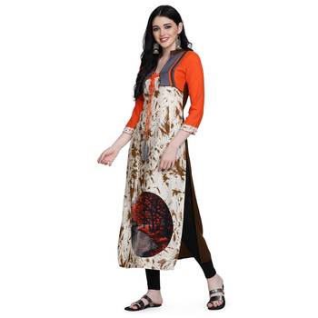Red printed cotton ethnic-kurtis 1