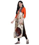Red printed cotton ethnic-kurtis
