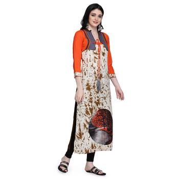 Red printed cotton ethnic-kurtis 3