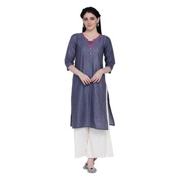Blue printed cotton ethnic-kurtis 1