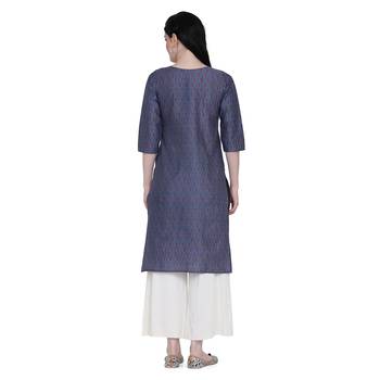 Blue printed cotton ethnic-kurtis 2