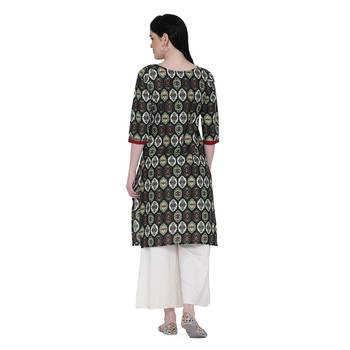 Green printed cotton ethnic-kurtis 2