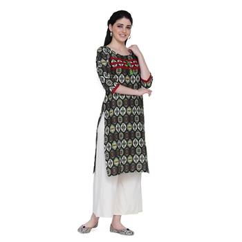 Green printed cotton ethnic-kurtis 4
