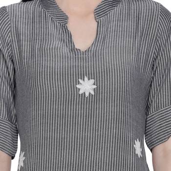 Grey printed rayon ethnic-kurtis 4