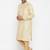 Gold Dupion Silk Solid Straight Kurta Payjama Set