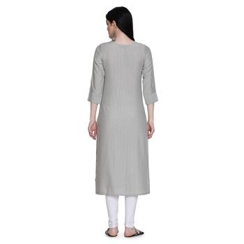 Grey printed rayon ethnic-kurtis 2