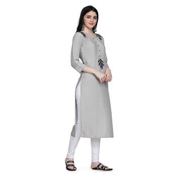 Grey printed rayon ethnic-kurtis 4