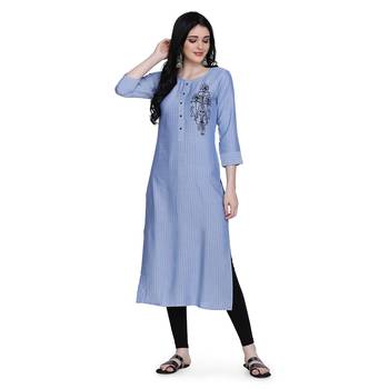 Purple printed rayon ethnic-kurtis 2