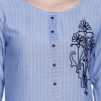 Purple printed rayon ethnic-kurtis 4