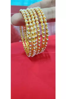 Gold beaded jewellery bangles-and-bracelets
