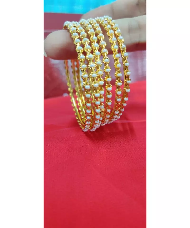 Gold beaded jewellery bangles-and-bracelets
