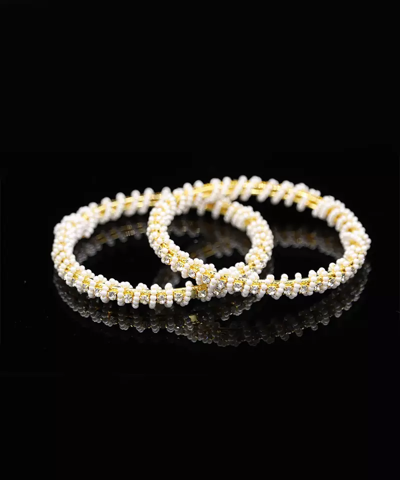 Gold beaded jewellery bangles-and-bracelets