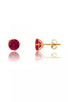 Red stone studs suitable for Kids