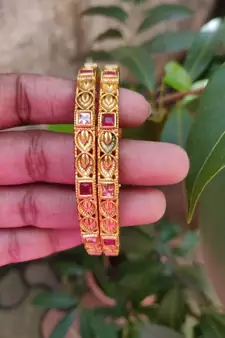 Gold studded jewellery bangles-and-bracelets