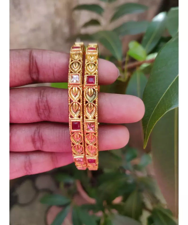 Gold studded jewellery bangles-and-bracelets