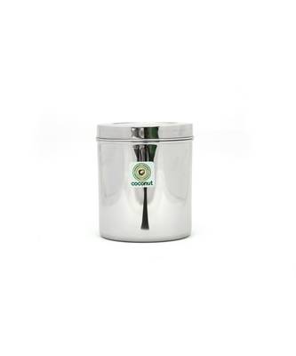 coconut Stainless Steel Container/Storage/Deep Dabba - 1 Qty - Diameter - 12 cm - Capacity (750 ML) 3