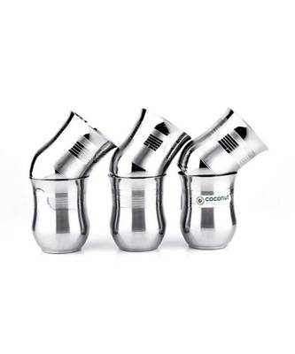 coconut Stainless Steel Glasses - Set of 6 (250 ML Each) 1