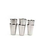 coconut Stainless Steel Glass Set, 200ml, Set of 6, Silver