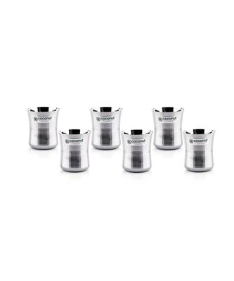 coconut Stainless Steel Glasses - Set of 6 (250 ML Each) 1