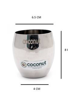 coconut Stainless Steel Glasses Set of 6 (150ml Each)