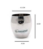 coconut Stainless Steel Glasses Set of 6 (150ml Each)