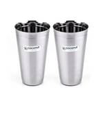 coconut Stainless Steel Glass - 6 Pieces, White, 300 ml