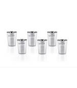 coconut Stainless Steel Glasses - Set of 6 (200 ML Each)