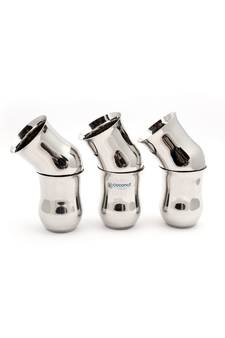 coconut Stainless Steel Water Glass Set of 6 - Diameter 8 cm - Capacity - 200ML Each Glass