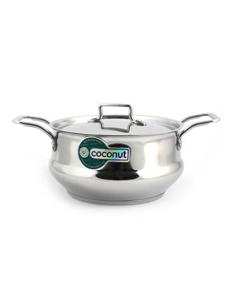 coconut Stainless Steel Tri-Ply Cartier Pot - 1500 ML (Diameter - 16CM) 1