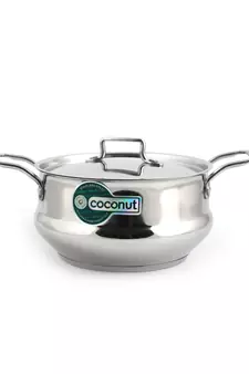 coconut Stainless Steel Tri-Ply Cartier Pot - 1500 ML (Diameter - 16CM)