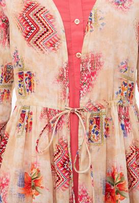 Peach embroidered cotton cotton-kurtis 5