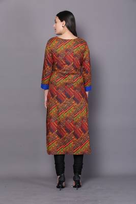 Multicolor embroidered rayon cotton-kurtis 2