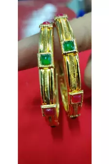 Gold Plated studded jewellery bangles-and-bracelets