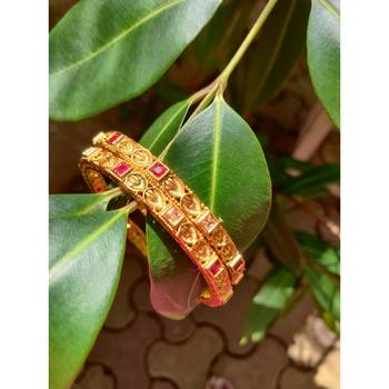 Gold studded jewellery bangles-and-bracelets 2