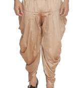 Gold plain cotton silk dhotis