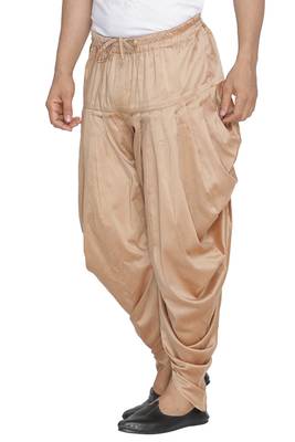 Gold plain cotton silk dhotis 2