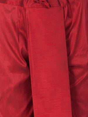 Maroon plain silk blend dhotis 3