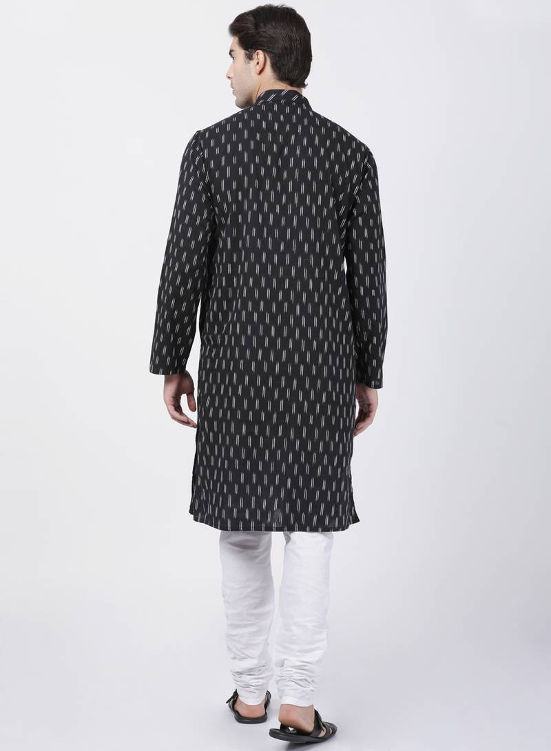 simple kurta pajama black