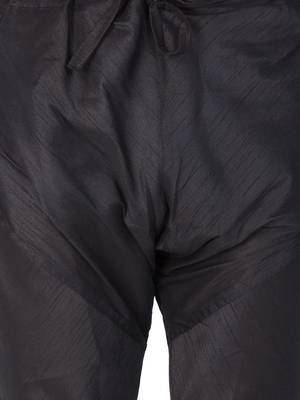 Black Plain Silk Blend Men-Pyjamas 3