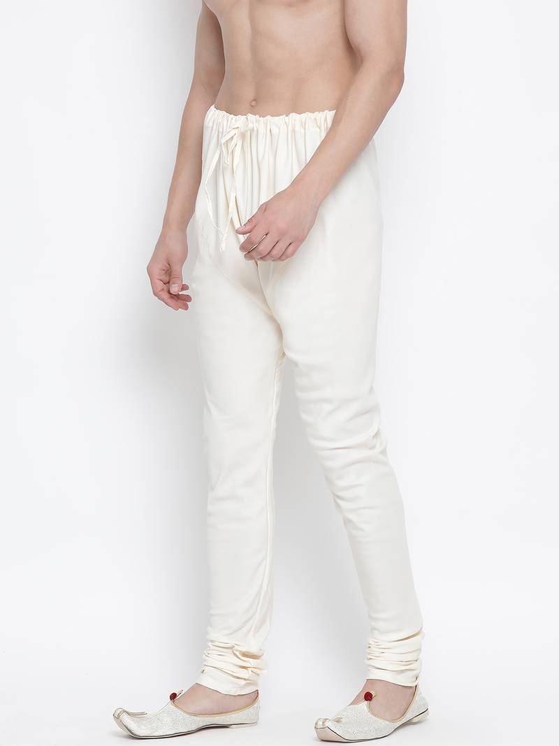 White Plain Cotton Blend Men-Pyjamas