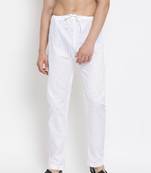 White plain linen blend men-pyjamas