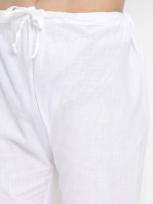 White plain linen blend men-pyjamas 3