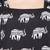 Quirky Elephant Print Long Kurta