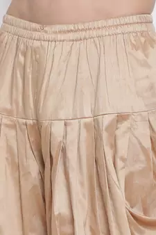 Maroon Plain Silk Blend Dhoti-Kurta