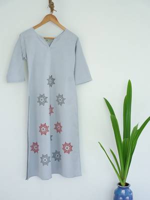 Gray Premium Khadi Kurta 1