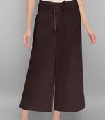 Women's Brown Pure Cotton Palazzo Pant