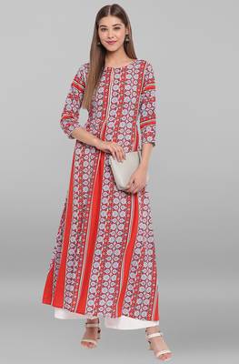 Janasya Women's Brown Poly Crepe Kurta 1