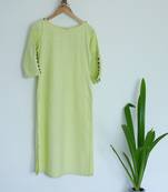 Lemon Green A Line Premium Khadi Kurta
