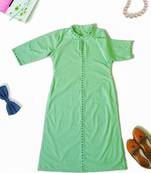 Parrot Green Ladies Pathani Kurta