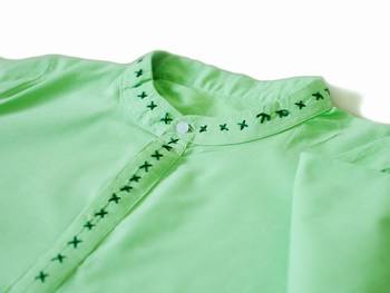 Parrot Green Ladies Pathani Kurta 3